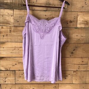 Lavender Lace Trim Women's Top